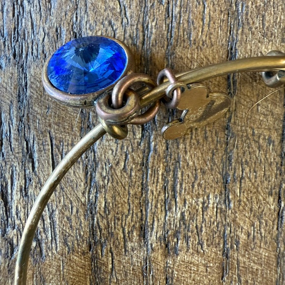 Alex and Ani Gold Charm Disney Bracelet with Blue Crystal - Picture 4 of 5